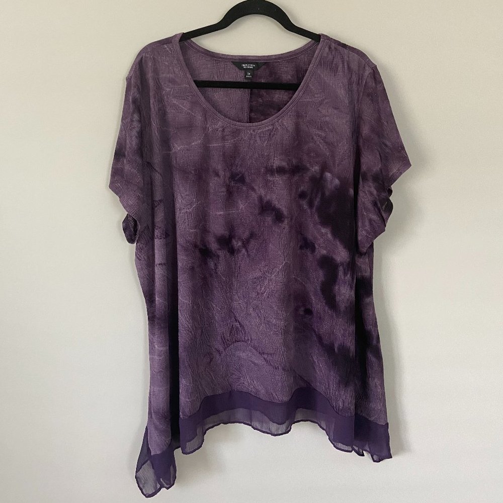 Vera Wang Women's Purple Shirt 3X